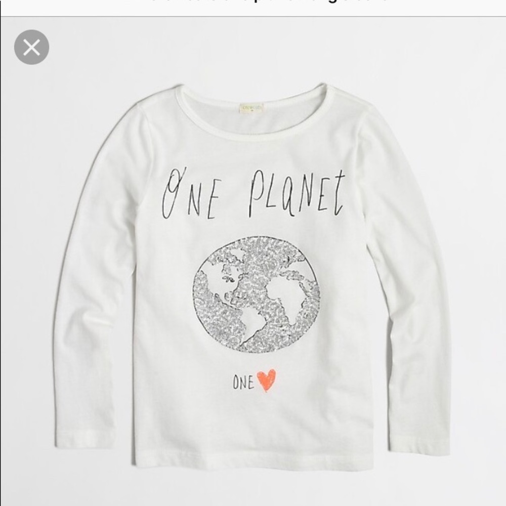 One planet crew cuts long sleeve tee shirt
